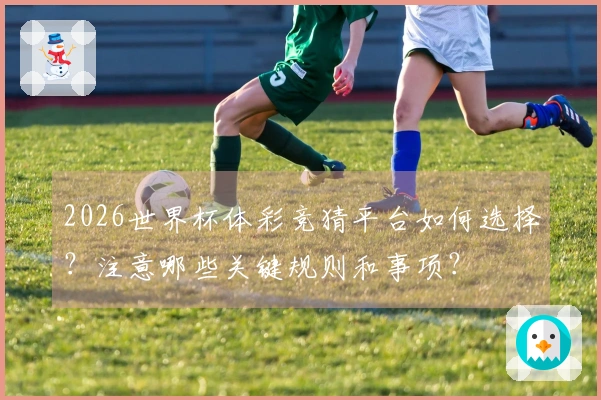2026世界杯体彩竞猜平台如何选择？注意哪些关键规则和事项？