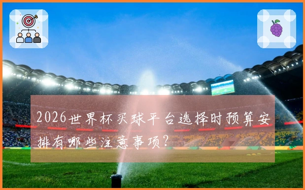 2026世界杯买球平台选择时预算安排有哪些注意事项？